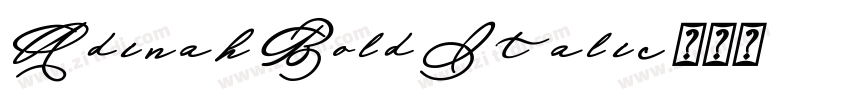 Adinah Bold Italic字体转换